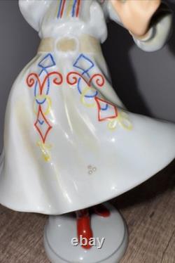 SCHAUBACH KUNST RARE Dancing LadyFigurineGermanyVintageART DECO 8.5 Tall
