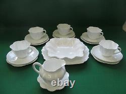 SHELLEY 21pc tea set. English bone china, porcelain/ Dainty-White/ Art-deco