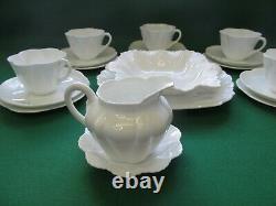 SHELLEY 21pc tea set. English bone china, porcelain/ Dainty-White/ Art-deco