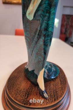 STUNNING Santini Art Deco Lady Figurine Elegant 19 Tall EXCELLENT