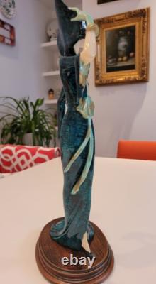 STUNNING Santini Art Deco Lady Figurine Elegant 19 Tall EXCELLENT