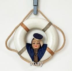 Sailor Lady Ornament Navy Bathing Beauty Woman Figurine Art Deco