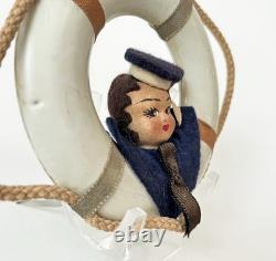 Sailor Lady Ornament Navy Bathing Beauty Woman Figurine Art Deco