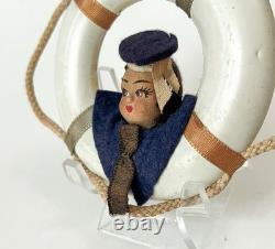 Sailor Lady Ornament Navy Bathing Beauty Woman Figurine Art Deco