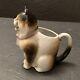 Schafer & Vater German Antique Colored Cat Kitty Porcelain Cream Pitcher Rare