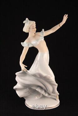 Schaubach-Kunst Wallendorf German Art Deco 1202 Dancing Lady Porcelain Figurine