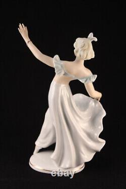 Schaubach-Kunst Wallendorf German Art Deco 1202 Dancing Lady Porcelain Figurine