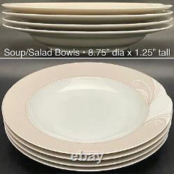 Schirnding Porcelain Art Deco Wave & Shell Dinnerware for 4 1974-1989 Germany