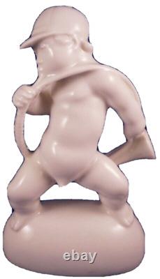 Schwarzburger Werkstaetten Porcelain Putto Horn Figure Figurine Porzellan Figur