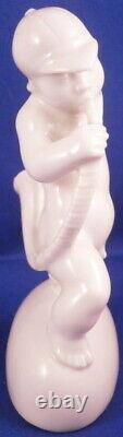 Schwarzburger Werkstaetten Porcelain Putto Horn Figure Figurine Porzellan Figur