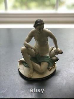 Schwarzburger werkstätten Hugo Meisel porcelain figure Art Deco antique