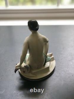 Schwarzburger werkstätten Hugo Meisel porcelain figure Art Deco antique