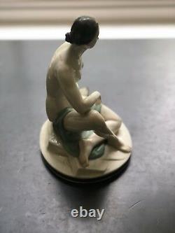 Schwarzburger werkstätten Hugo Meisel porcelain figure Art Deco antique