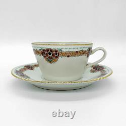 Service Thé Porcelaine Limoges Vintage Design Art Deco Bone China Tea Set 30