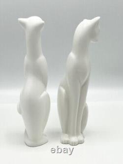Set Vintage Bone China Porcelain Art Deco Cat Figurine Veronese Unicorn Studio