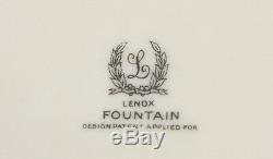 Set of 12 Lenox Fountain 1920s Art Deco Jeweled Porcelain Dinner Plates 10-1/2