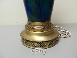Sevres Paul Milet / Millet French Flambe Porcelain Lamp, Gilt Bronze Ormolu