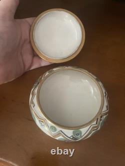 Sevres Porcelain Art Deco Vanity Box, Possible Jeanne Levy France, Appx 5