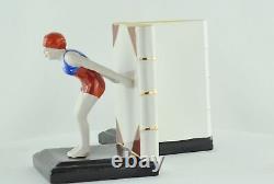 Sexy Pin-up Diver Art Deco Style Art N Style Swimmer Figure Bookends