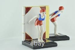 Sexy Pin-up Diver Art Deco Style Art N Style Swimmer Figure Bookends