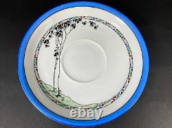 Shelley Art Deco Lomond Shape, Tall Black Trees Pattern Trio 11615