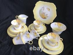 Shelley Yellow Phlox Tea. Set