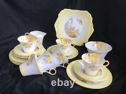 Shelley Yellow Phlox Tea. Set