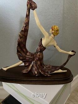 Signed Santini Porcelain Sculpture Of An Art Deco Martine The Dancer 63/3500