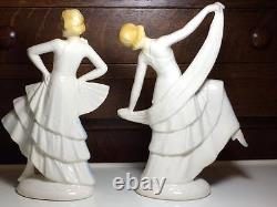 Sitzendorf Porcelain Art Deco Dancer Figurines Made in Germany