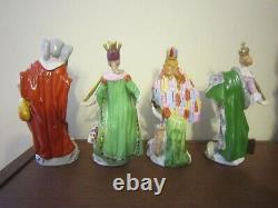 Sitzendorf porcelain set of figurines 4 Continents, made in Germany