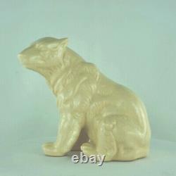 Statue Figurine Bear Wildlife Art Deco Style Art Nouveau Style Porcelain Crackle
