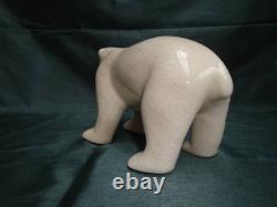 Statue Figurine Bear Wildlife Art Deco Style Art Nouveau Style Porcelain Crackle