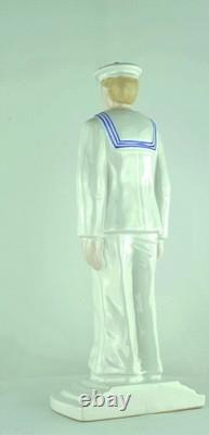 Statue Figurine Marine Art Deco Style Art Nouveau Style Porcelain Enamels Statue Figurine Marine Art Deco Style Art Nouveau Style Porcelain Enamels