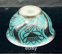 Stunning 3 Piece Set Plate Saucer Cup Silver Art Deco Rosenthal Bavaria Germany