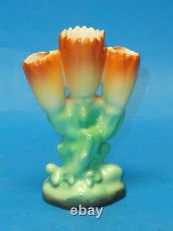 Stunning Art Deco Czech Czechoslovakia Pottery Vase 5