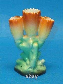 Stunning Art Deco Czech Czechoslovakia Pottery Vase 5