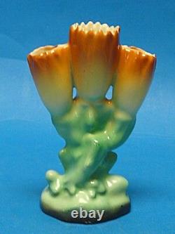 Stunning Art Deco Czech Czechoslovakia Pottery Vase 5