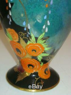 Stunning Carlton Ware Art Deco Nightingale 3562 Porcelain Vase