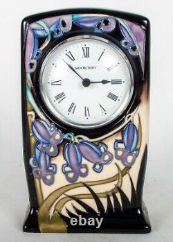 Stunning Moorcroft Mantle Clock'Moon Shadows' Trial Piece UK Made