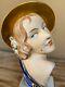 Stunning Royal Dux 1930 Art Deco Porcelain Bust Of Elly Strobach. Czechoslovakia