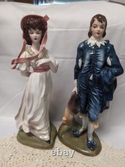 Super Pair Florence Ceramics Pasadena California Figurines Pinkie and Blue Boy