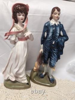 Super Pair Florence Ceramics Pasadena California Figurines Pinkie and Blue Boy