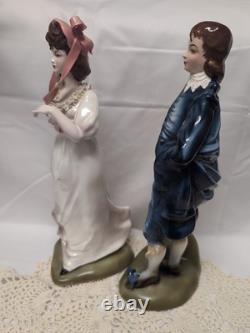 Super Pair Florence Ceramics Pasadena California Figurines Pinkie and Blue Boy