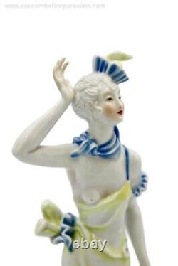 Superb Art Deco Augarten Porcelain Figurine Vanity Lady Monkey Vally Wieselthier