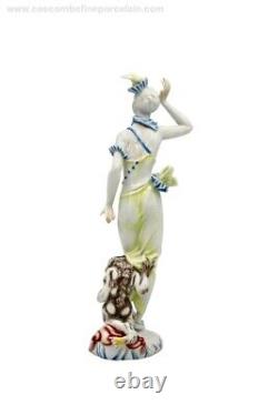 Superb Art Deco Augarten Porcelain Figurine Vanity Lady Monkey Vally Wieselthier