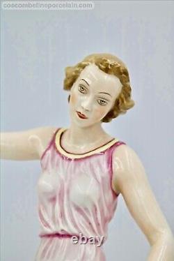 Superb Art Deco Rosenthal porcelain figurine Olympian Runner Gustav Oppel 30cm