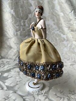 Superb Half-doll/demi-figurine/teepuppe/art Deco/ Pincushion Doll/flapper/fasold