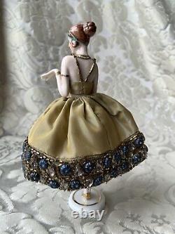 Superb Half-doll/demi-figurine/teepuppe/art Deco/ Pincushion Doll/flapper/fasold