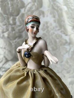 Superb Half-doll/demi-figurine/teepuppe/art Deco/ Pincushion Doll/flapper/fasold