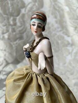 Superb Half-doll/demi-figurine/teepuppe/art Deco/ Pincushion Doll/flapper/fasold